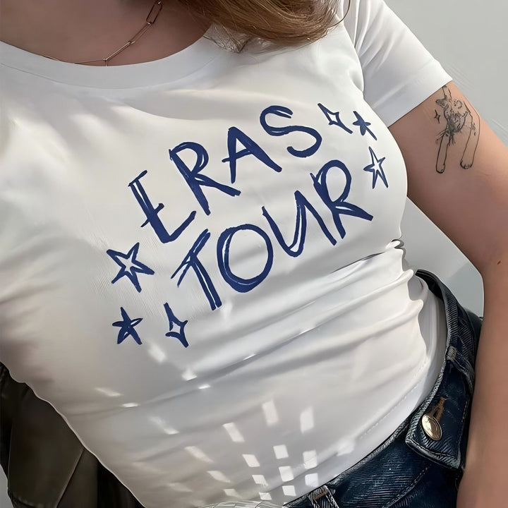 Damen Crop Top mit 90er Jahre Aufdruck Echo Archiv