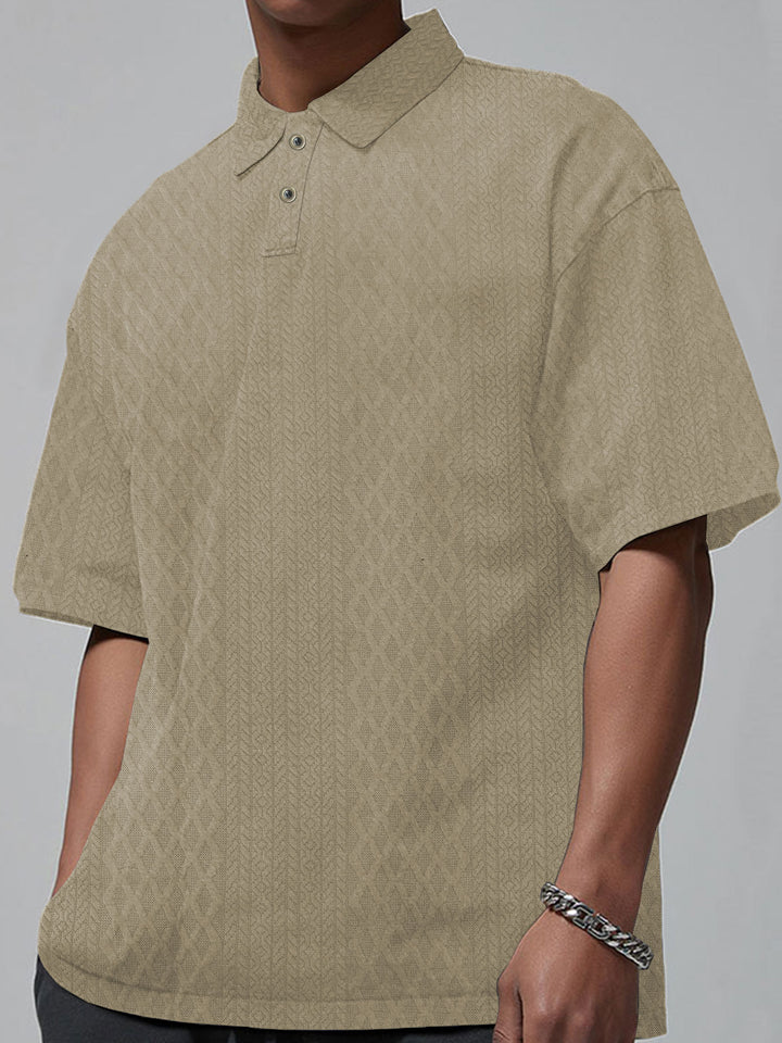 Herren Polohemd mit strukturiertem Design und modernem Kragen Echoarchiv