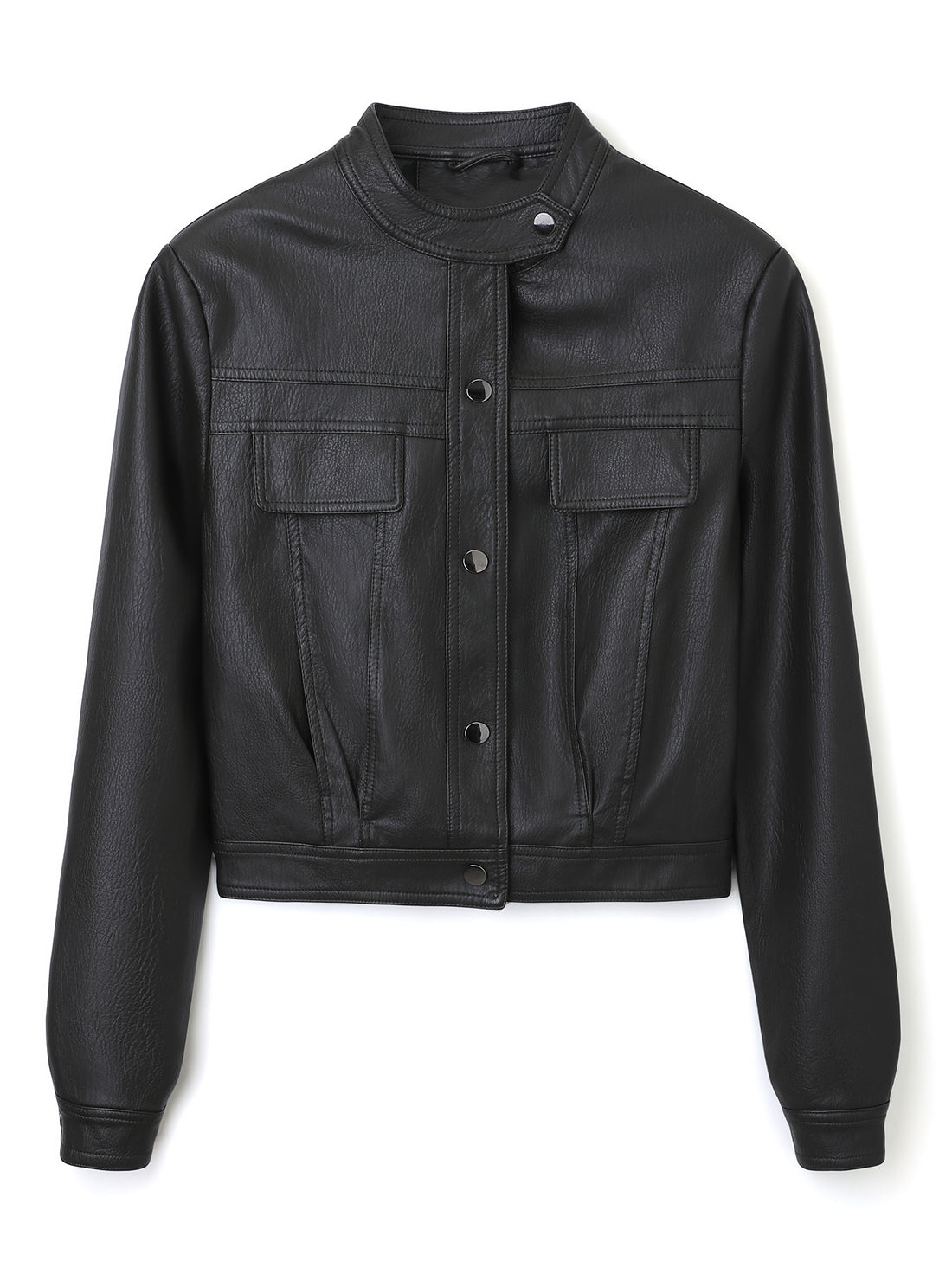 Damen Modische Kurzlederjacke – Velloura