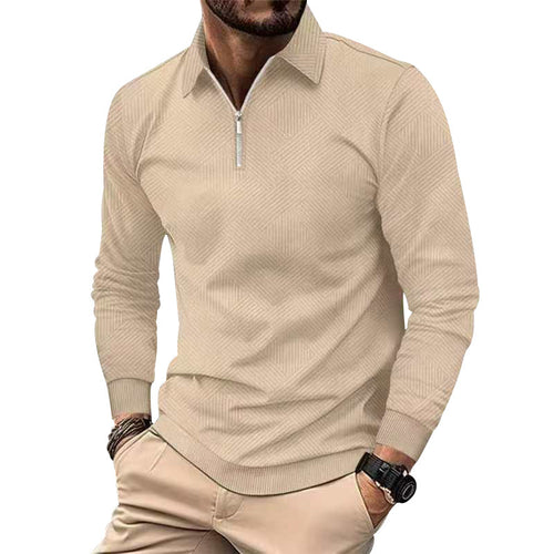 Herren Sportlicher Pullover mit Stehkragen und Reißverschluss Echoarchiv