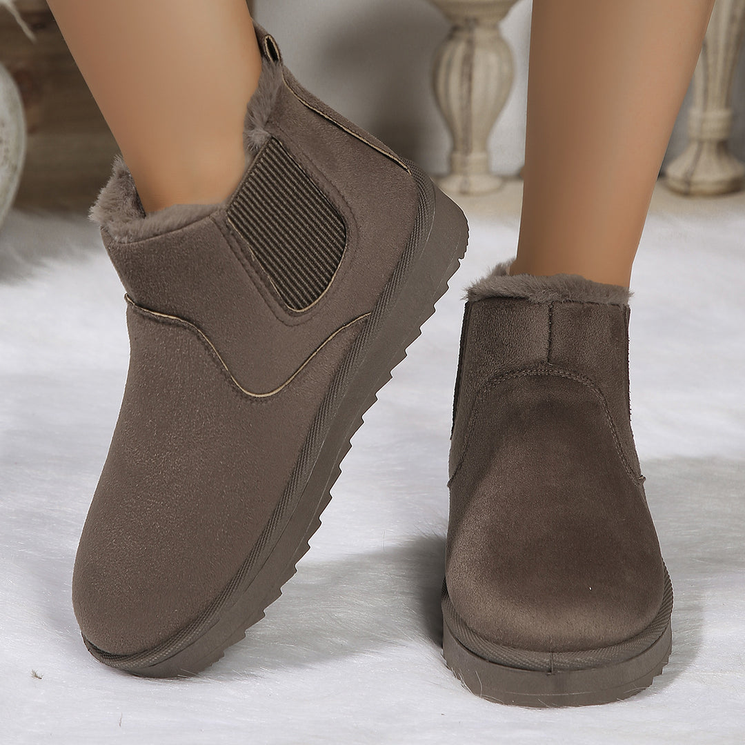 Damen  Chelsea-Boots mit warmem Teddyfutter, elastischem Seiteneinsatz und rutschfester Profilsohle Echo Archiv