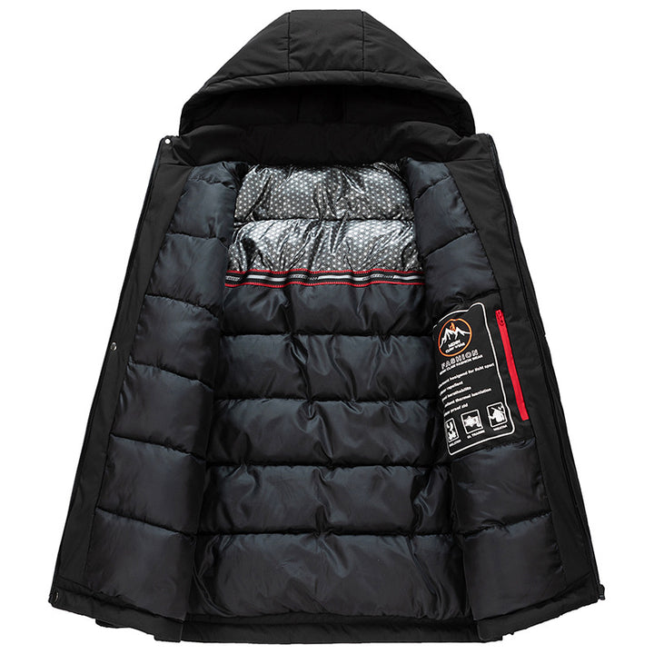 Herren Wasserabweisender Winterparka mit thermo-reflektierendem Steppfutter und Kapuze – Marzano