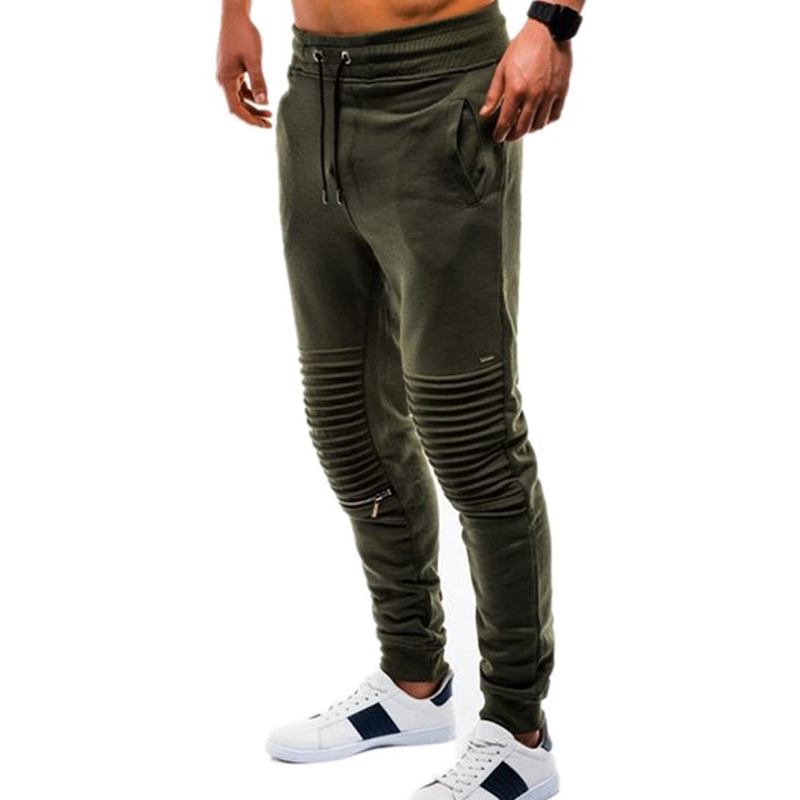 Herren Jogginghose mit modischem Rippdesign und elastischem Bund Echoarchiv