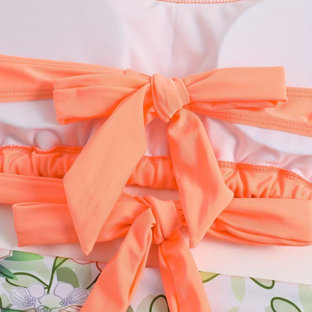 Damen Sportlich elegantes Bikini-Set mit floralem Design Echo Archiv