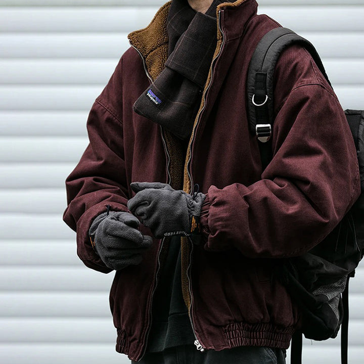 Unisex Wattierte Bomberjacke mit Teddyfutter Echo Archiv