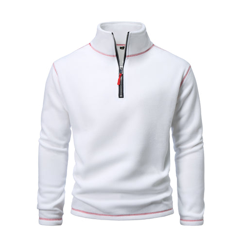 Herren Fleecepullover mit hohem Kragen und halbem Reißverschluss Echoarchiv
