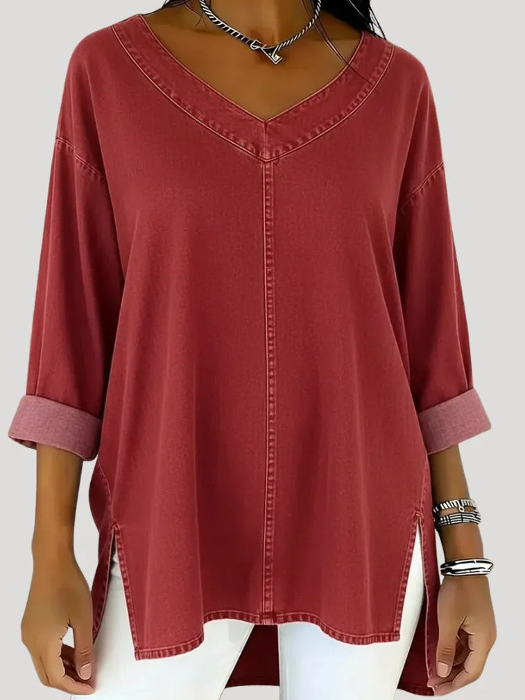 Damen Lässige Denim Tunika – Avérine