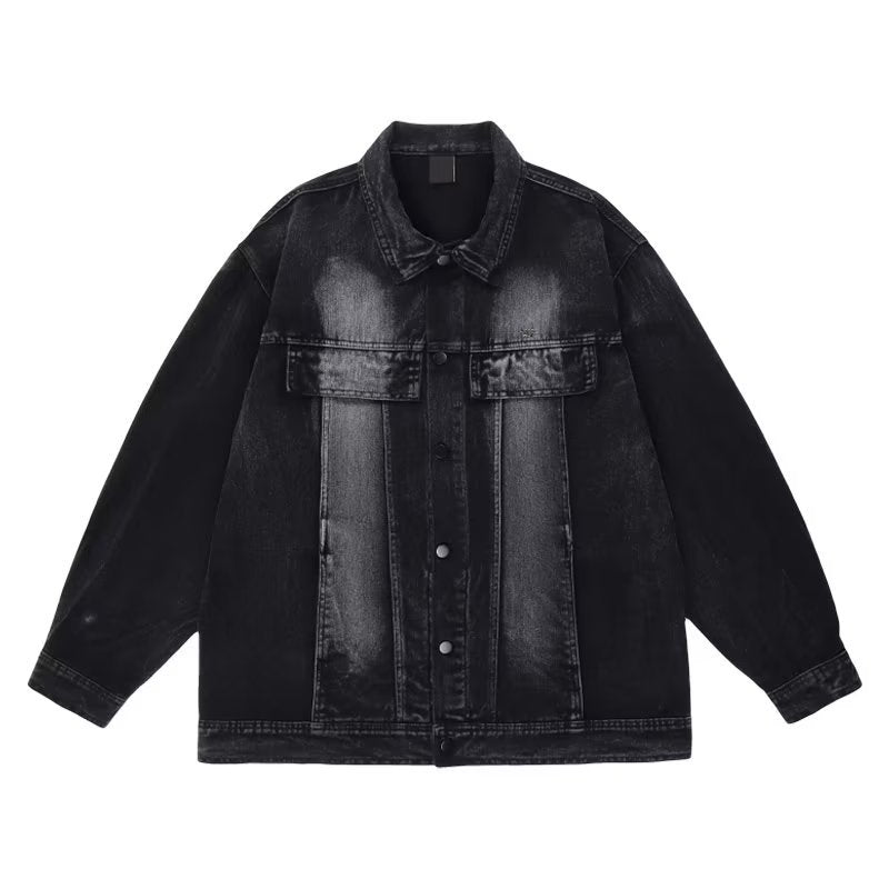 Damen Lässige Oversized Denimjacke Echoarchiv
