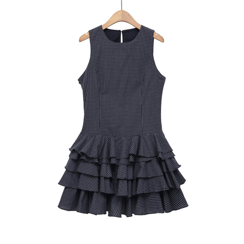 Damen Raffiniertes Sommerkleid mit voluminösem Rüschensaum und elegantem Muster Echo Archiv