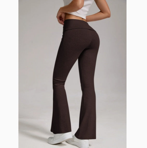 Damen nan hochgeschnittene Stretch-Flare-Yogahose mit formendem Bund Echo Archiv