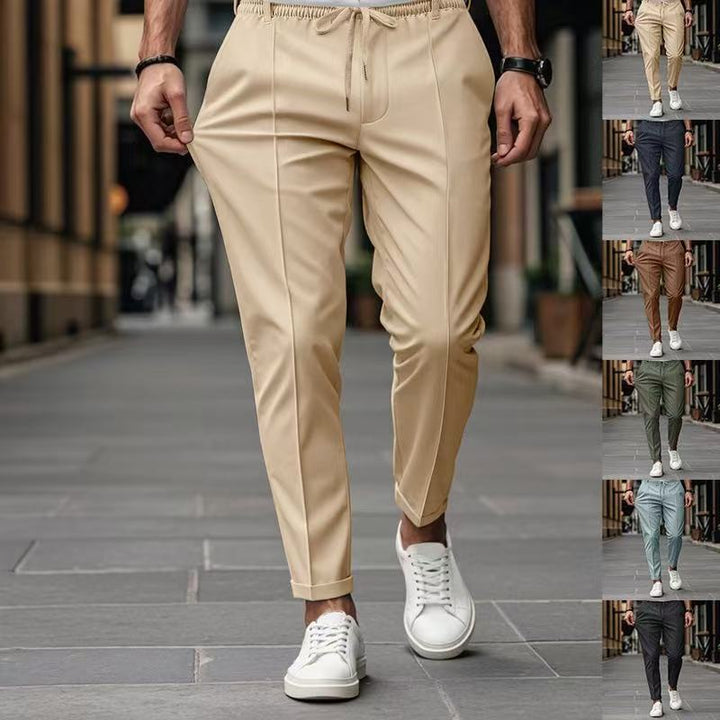 Herren elegante Freizeit-Hose mit elastischem Bund und seitlichen Eingrifftaschen Echoarchiv