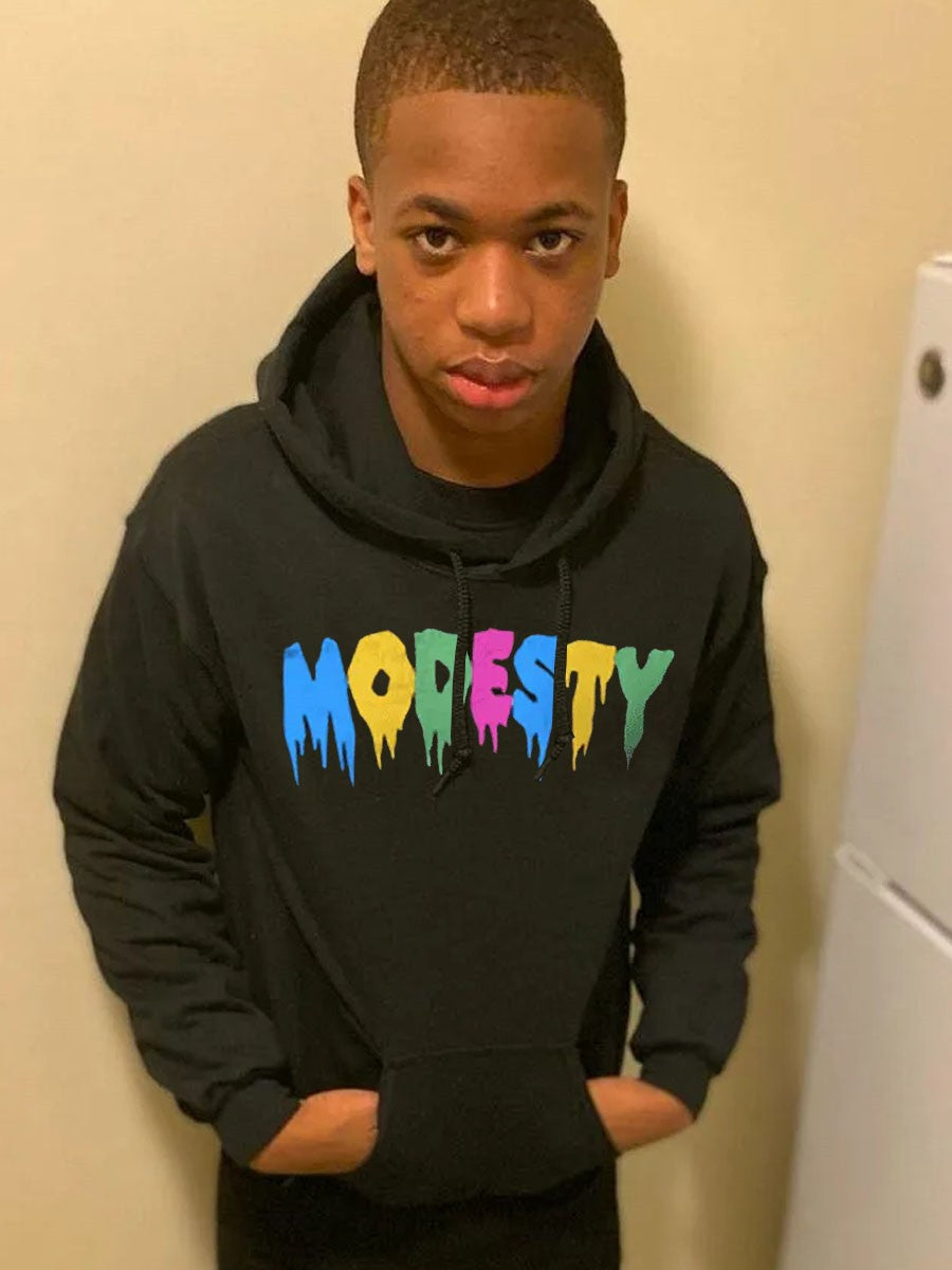 Herren Hoodie mit künstlerischem Farbverlauf und lässigem Schnitt Echoarchiv