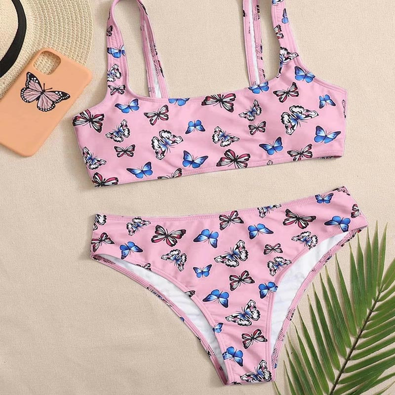 Damen Bikini-Set mit buntem Schmetterlingsmuster Echo Archiv