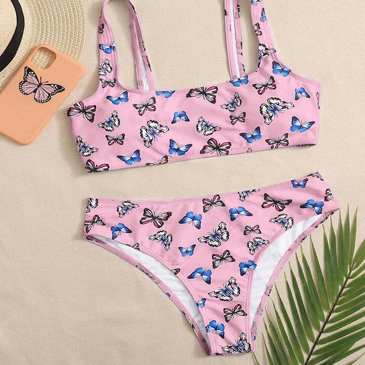 Damen Bikini-Set mit buntem Schmetterlingsmuster Echo Archiv