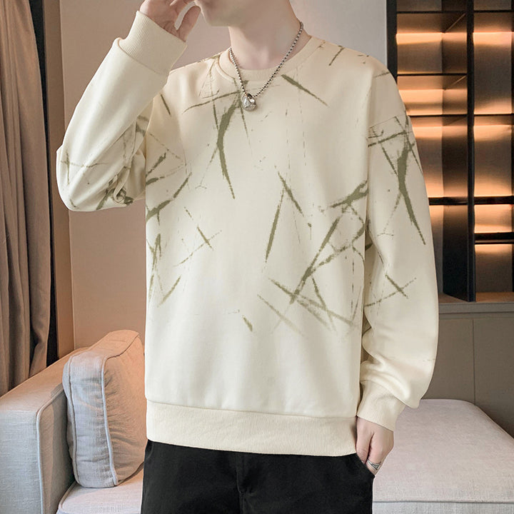 Herren Sweatshirt mit abstraktem Print, Rundhalsausschnitt und relaxed Fit Echo Archiv