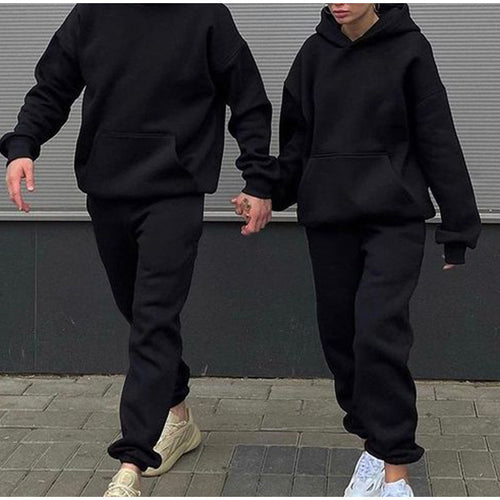 Unisex Oversize-Kapuzenpullover und Relax-Jogginghose Set aus hochwertiger Baumwollmischung Echo Archiv