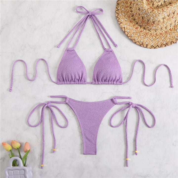 Damen Triangel-Bikini-Set mit verstellbaren Knoten Echo Archiv
