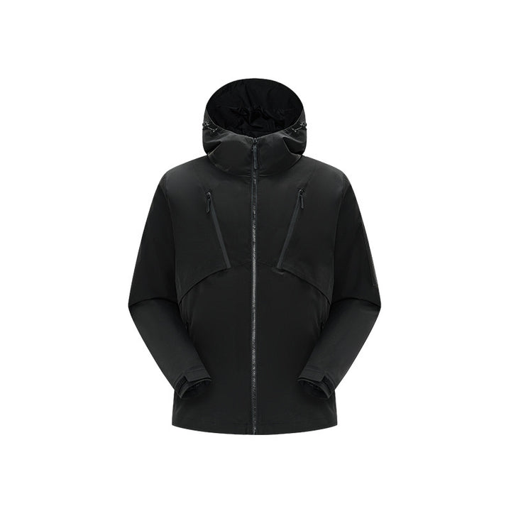 Herren Technische Softshelljacke mit Kapuze, wasserabweisender Membran und multiplen Reißverschlusstaschen Echo Archiv