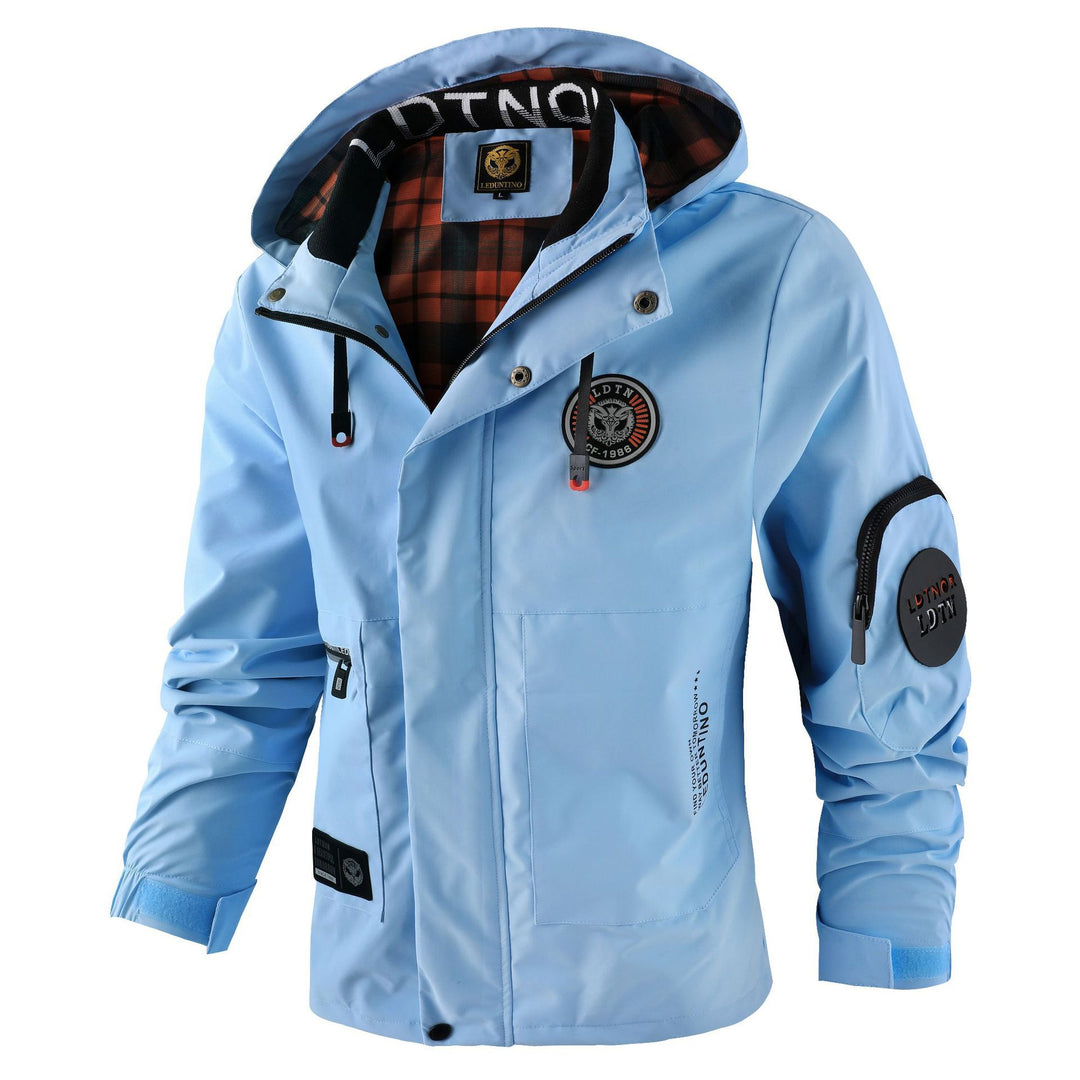 Herren nan urbaner Softshell-Parka mit Kapuze, verdecktem Zweiwege-Reißverschluss und Ärmeltasche Echo Archiv