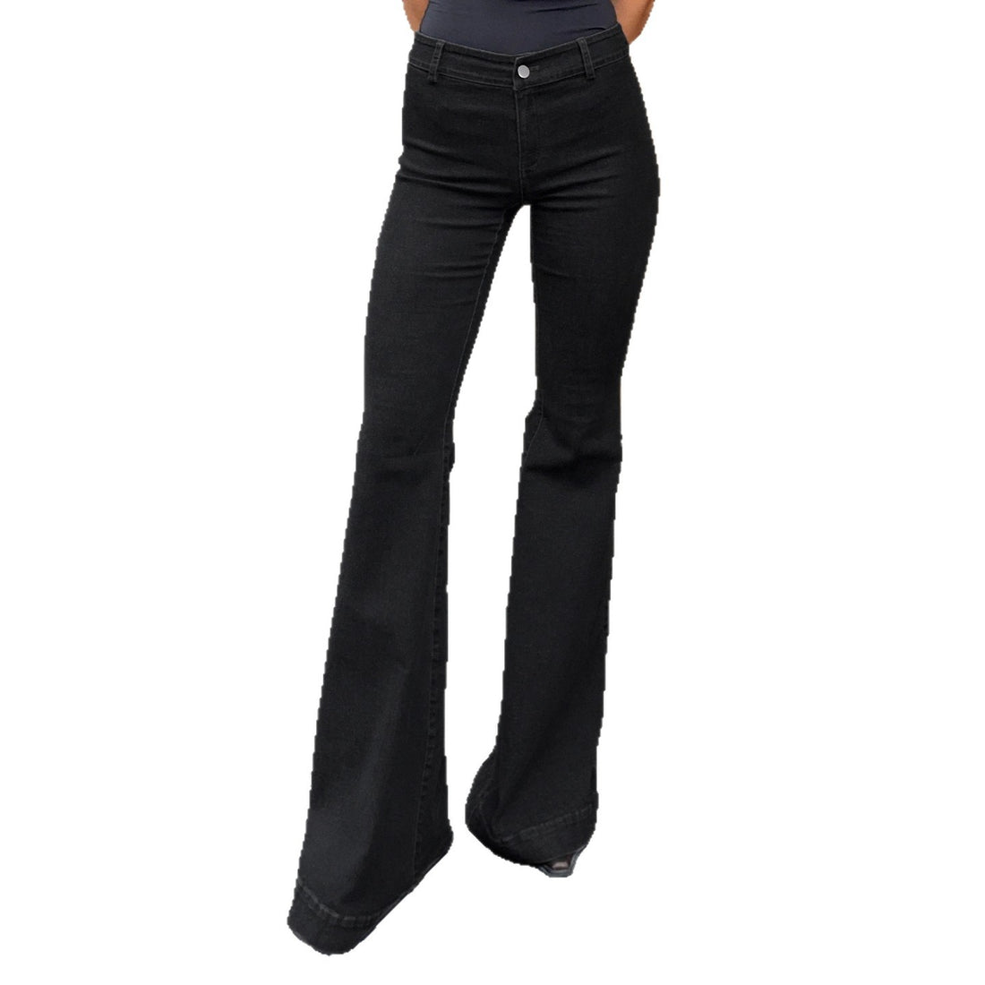 Damen Flared Jeans im zeitlosen Design mit hohem Bund – Dénora