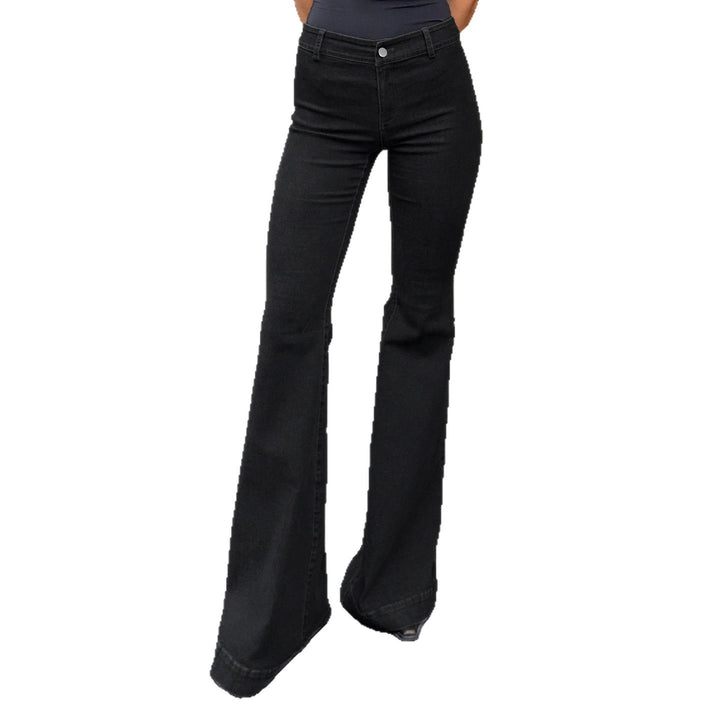 Damen nan ausgestellte Highwaist‑Schlaghose mit figurformender Taillenführung und weitem Bein Echo Archiv