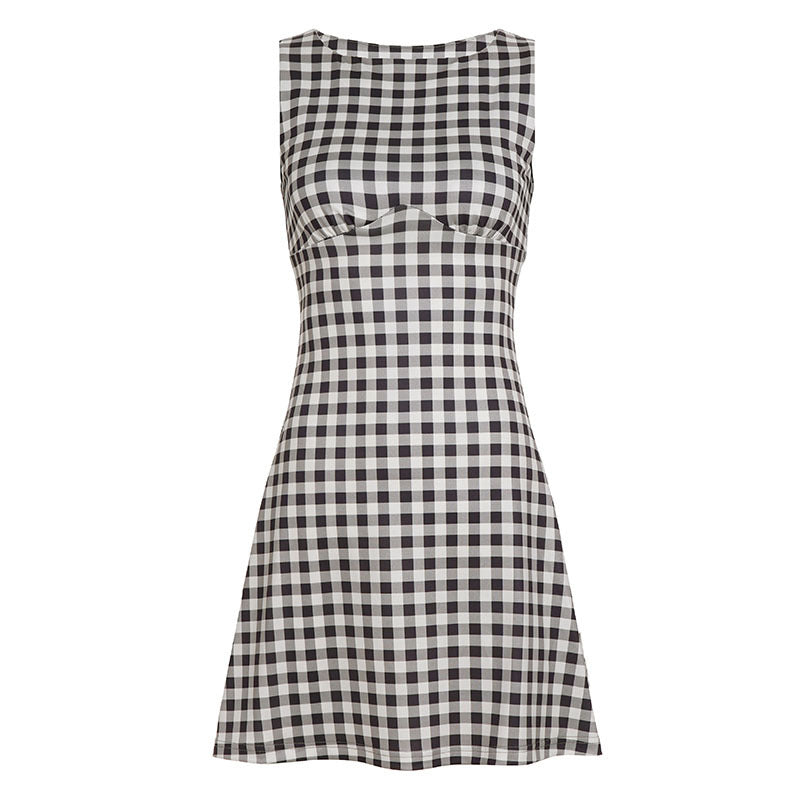 Damen süßes Vichy-Kleid mit femininer Silhouette und Rüschendetails Echo Archiv