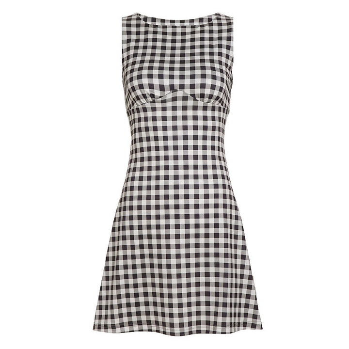 Damen süßes Vichy-Kleid mit femininer Silhouette und Rüschendetails Echo Archiv
