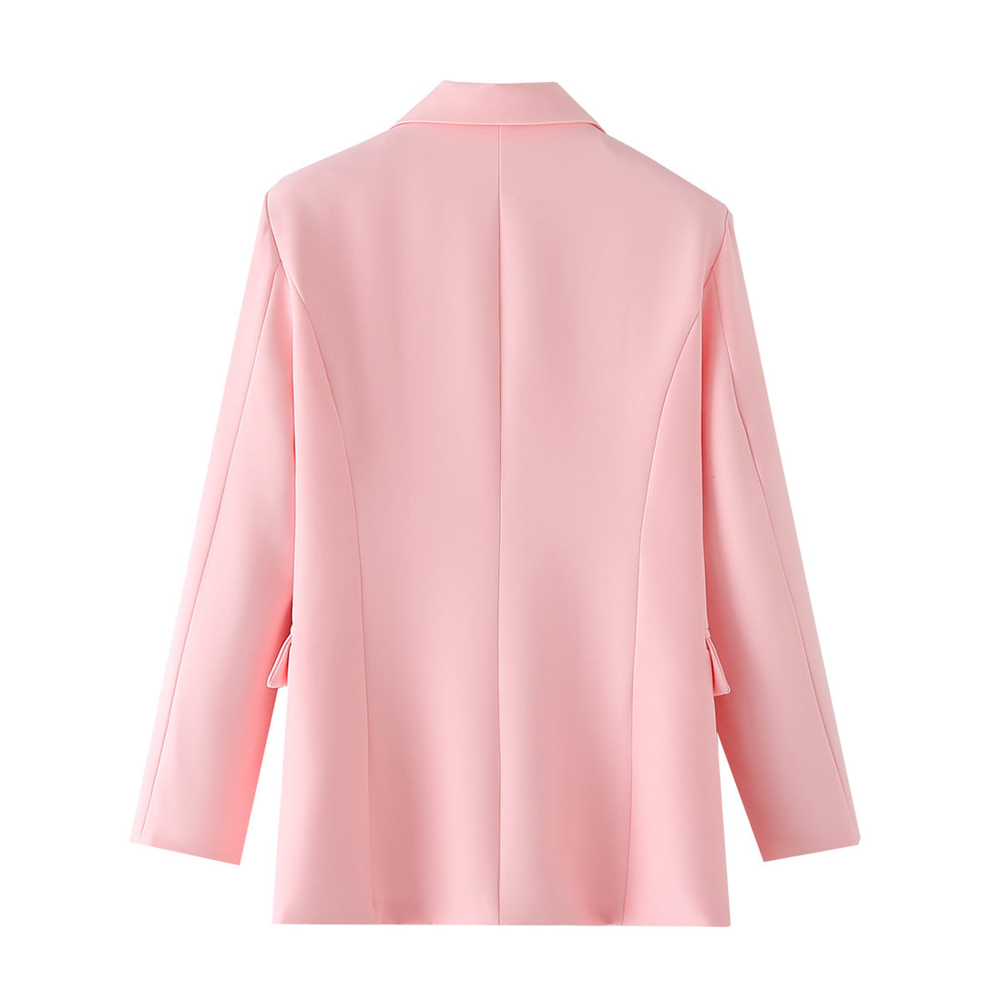 Damen eleganter Langblazer mit dekorativen Knotenverschlüssen und Pattentaschen – Valéne