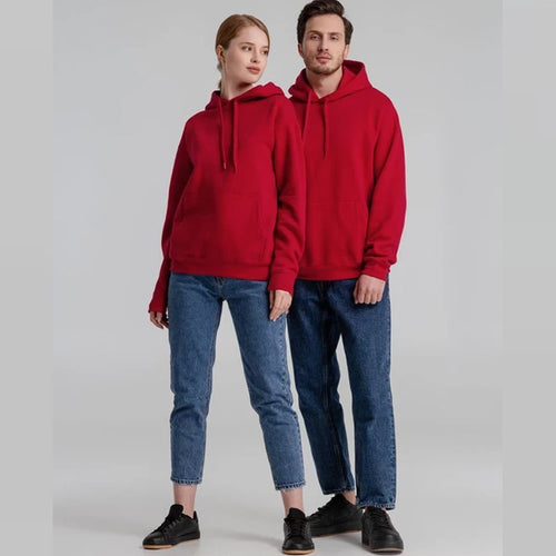 Unisex nan minimalistischer Heavyweight Kapuzenpullover aus French‑Terry mit verdeckter Kängurutasche und schmaler Silhouette Echo Archiv