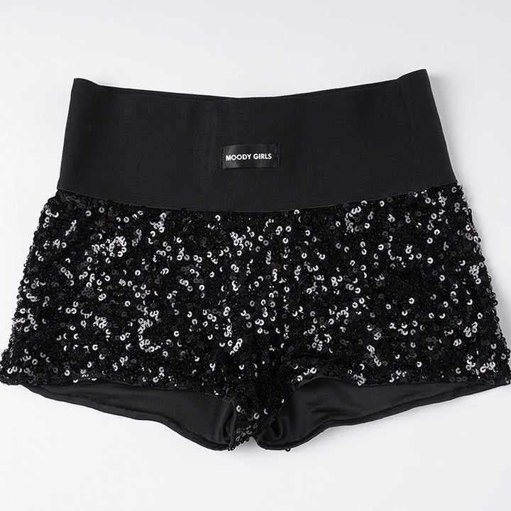 Damen Glitzerndes Minikleid mit Leopardenmuster und Spaghettiträgern Echo Archiv