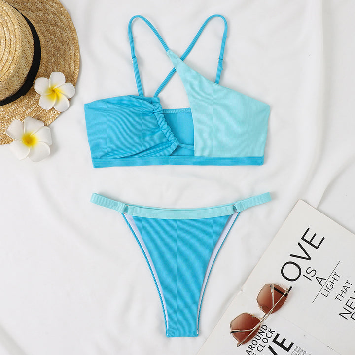 Damen Zweiteiliges Bikini-Set mit asymmetrischem Design Echo Archiv