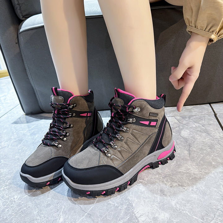 Damen nan robuste Trekkingboots mit wasserabweisender Wildlederoptik, gepolstertem Knöchelkragen und profilierter Outdoor-Laufsohle Echo Archiv