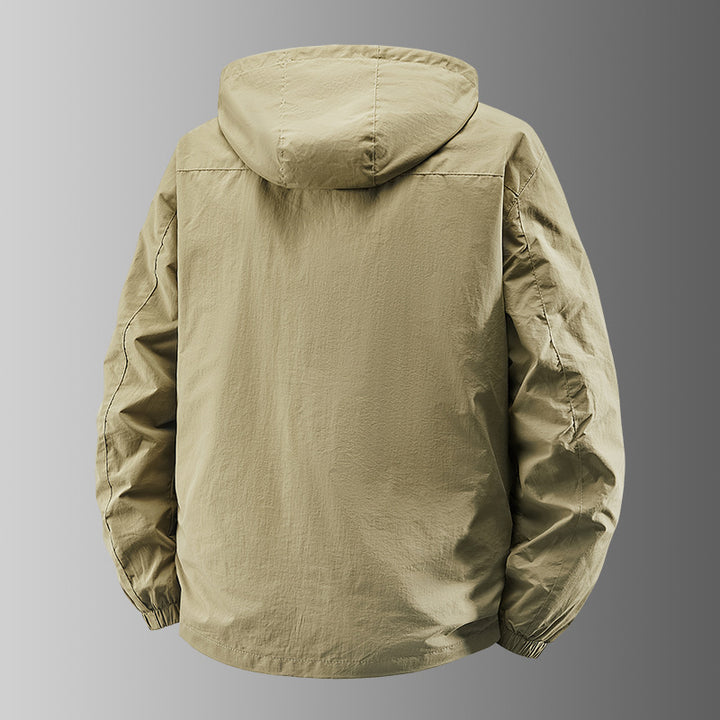 Herren Ultraleichte Außenjacke mit verstellbarer Kapuze