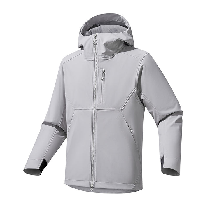 Herren Softshell‑Kapuzensweatjacke mit Stretch‑Windschutz, ergonomischem Schnitt und Brustreißverschluss Echo Archiv