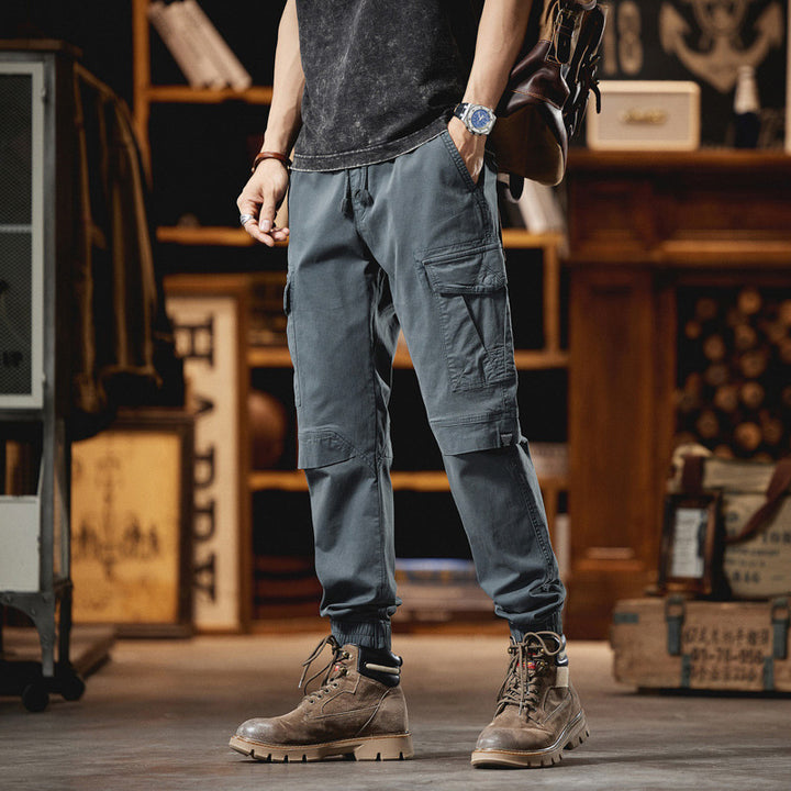Herren Robuste Ripstop-Cargojogger mit ergonomischen Knieabnähern, Klett‑Klappen und verstellbarem Saum Echo Archiv