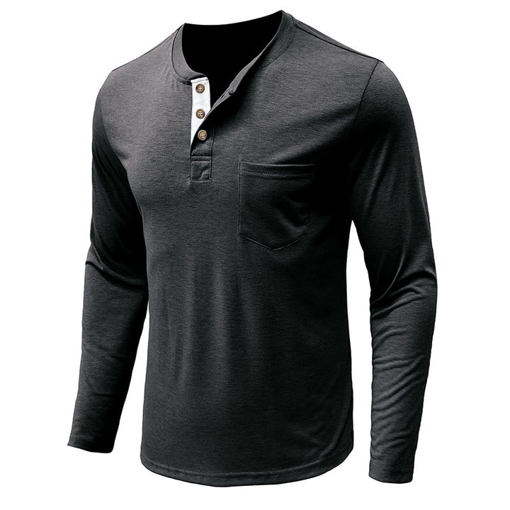 Herren Langarmshirt mit Knopfleiste Echoarchiv