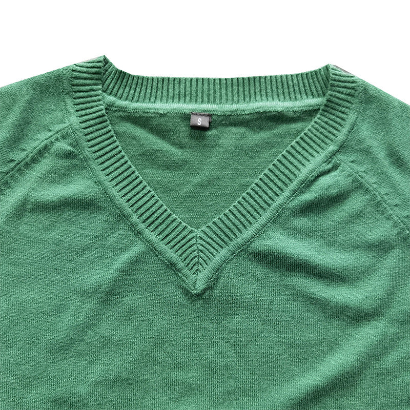 Herren eleganter V-Ausschnitt Pullover aus weichem Strick Echoarchiv