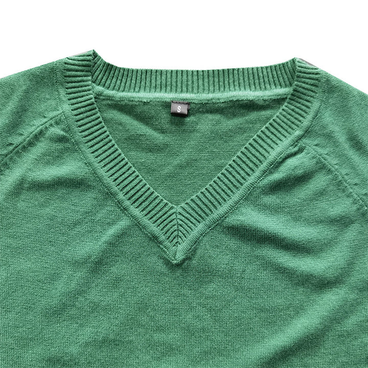 Herren eleganter V-Ausschnitt Pullover aus weichem Strick Echoarchiv