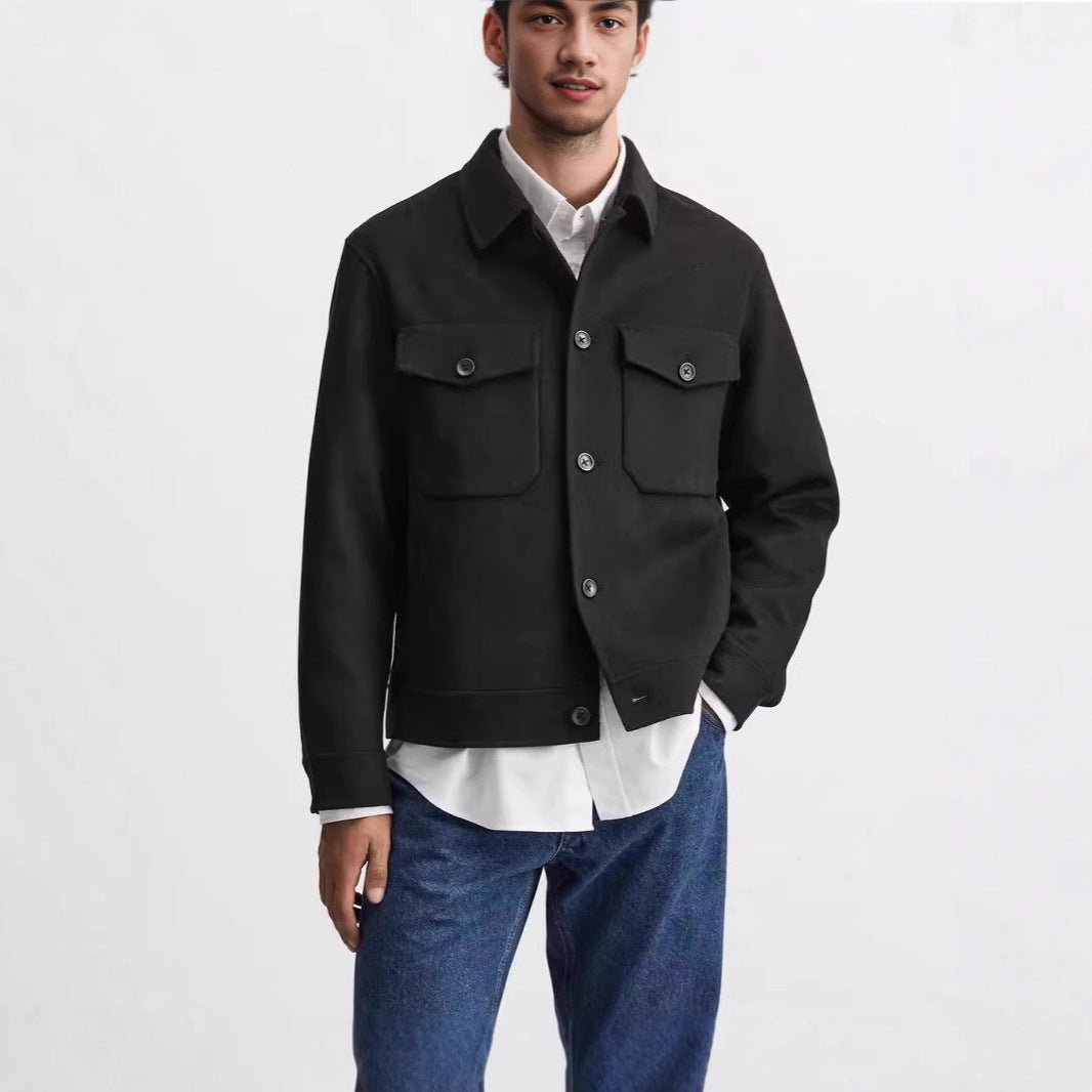 Herren Overshirt-Jacke mit aufgesetzten Brusttaschen und kastigem Schnitt Echo Archiv