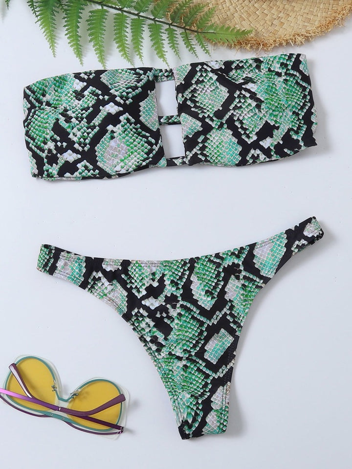 Damen Bandeau-Bikini-Set mit modischem Cut-Out Echo Archiv
