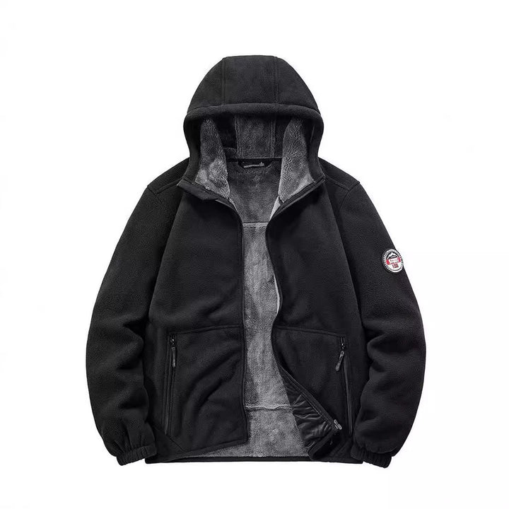 Herren Isolierte Fleece-Hoodiejacke mit Sherpa-Innenfutter und Zwei-Wege-Reißverschluss Echo Archiv