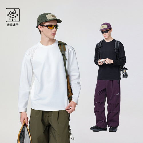Herren Atmungsaktives Rundhals-Performance-Sweatshirt mit mikroperforierten Schulterpaneelen Echo Archiv