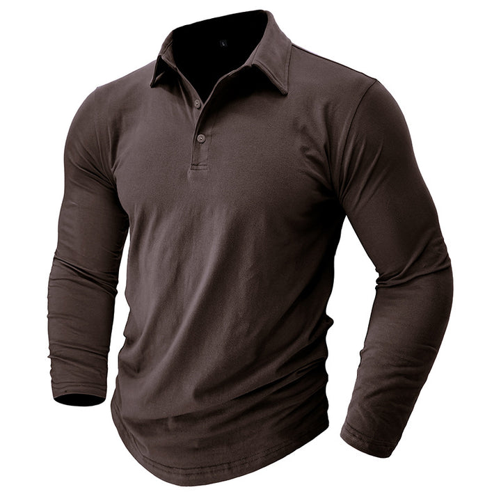 Herren Langarm Poloshirt mit hochwertiger Baumwolle und elegantem Schnitt Echoarchiv