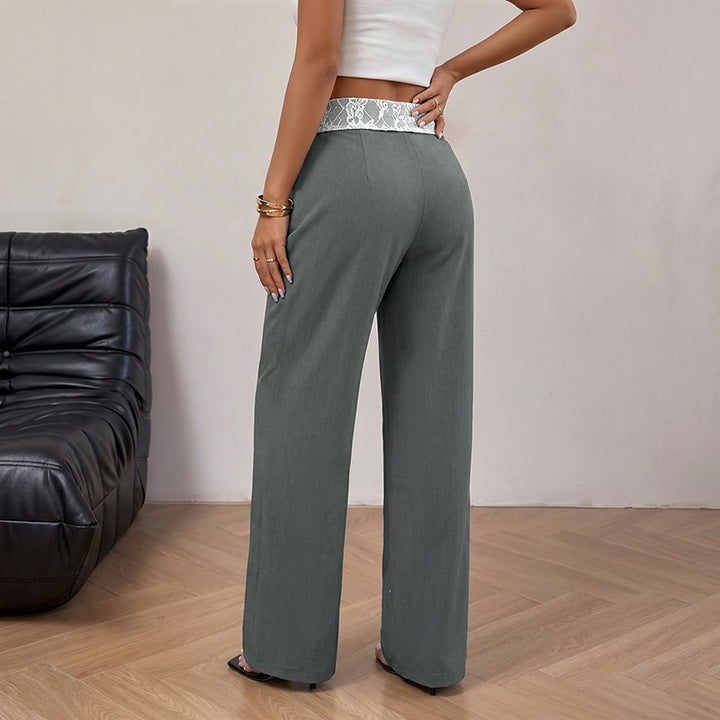 Damen Elegante Hoch-taillierte Hose Echo Archiv