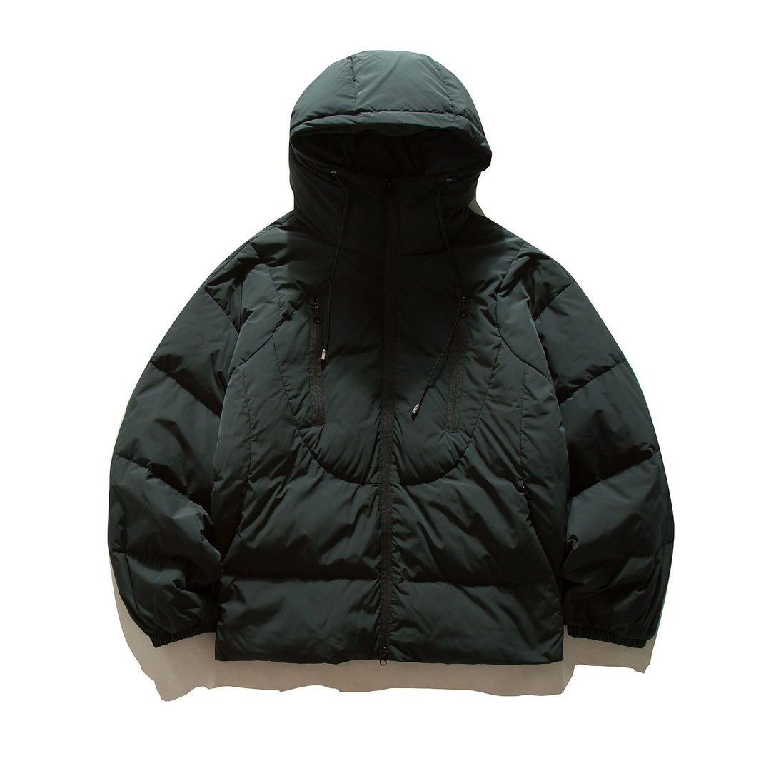 Damen Oversize gesteppte Kapuzenjacke mit voluminöser Thermowattierung Echoarchiv