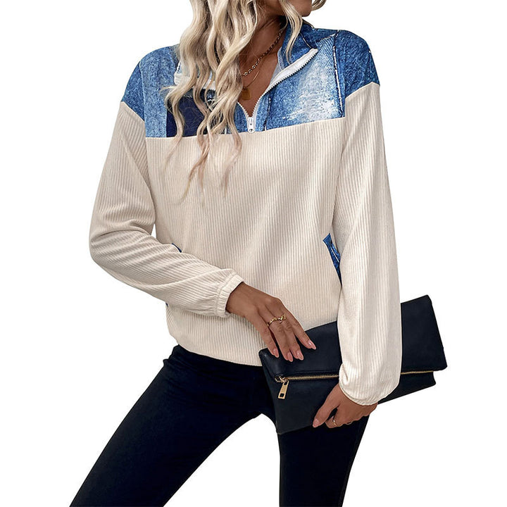 Damen Sportliches Pulli mit Reißverschluss Echo Archiv