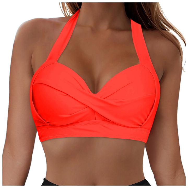 Damen Modisches Bikinioberteil mit Wickeldesign Echo Archiv