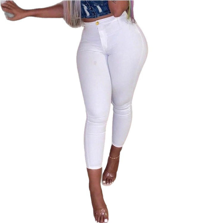 Damen hochtaillierte elastische enge Jeans mit figurformendem Shaping-Effekt Echo Archiv