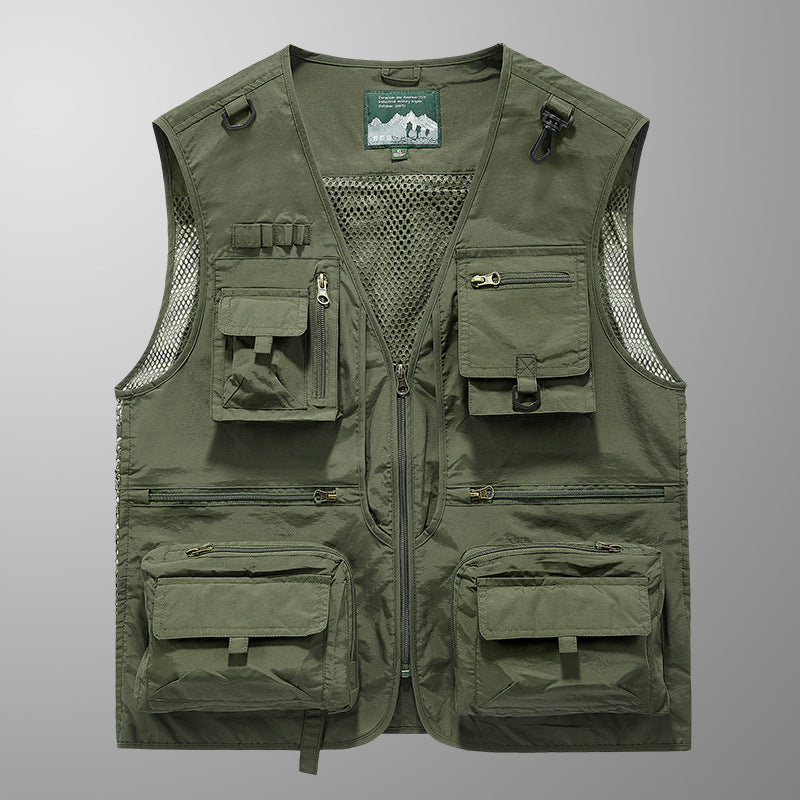 Herren Multifunktionale Outdoorweste mit Mesh‑Belüftung und Mehrfach‑Taschen Echo Archiv