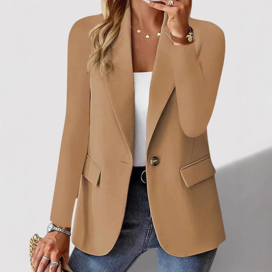 Damen elegante und bequeme Blazerjacke – Valéne